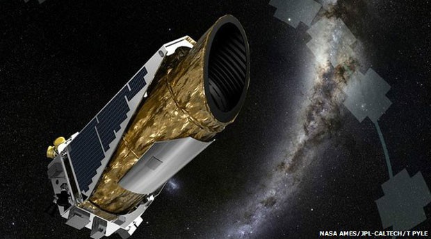 Em ilustração, telescópio Kepler, da Nasa, que forneceu dados usados por pesquisadores na análise de gravidade de estrelas remotas. (Foto: Nasa Ames/JPL-Caltech/T Pyle)