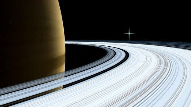 Saturno tem anéis mas, ao contrário de Marte que é rochoso, Saturno é um planeta gasoso (Foto: Nasa via BBC)