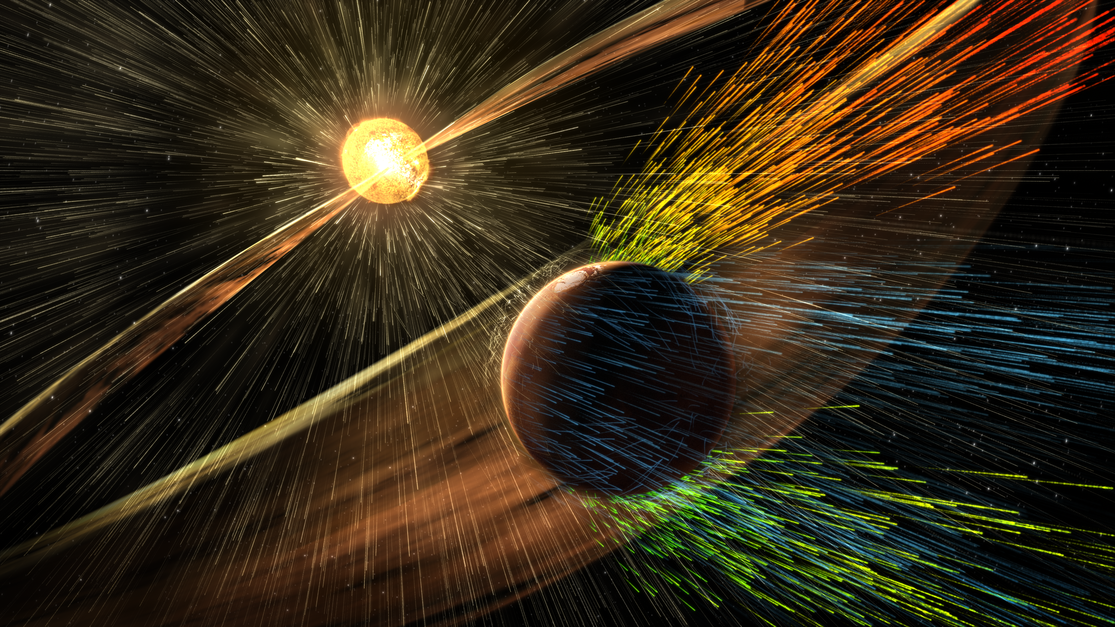 Tempestades solares 'arrancaram' a atomosfera de Marte, segundo pesquisa da Nasa (Foto: Nasa)