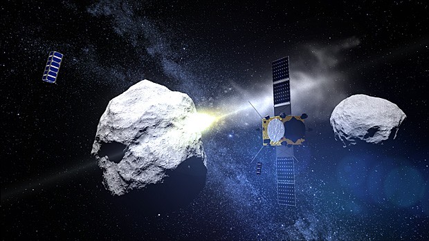 Sonda europeia observa impacto de sonda americana em asteroide (Foto: ESA)