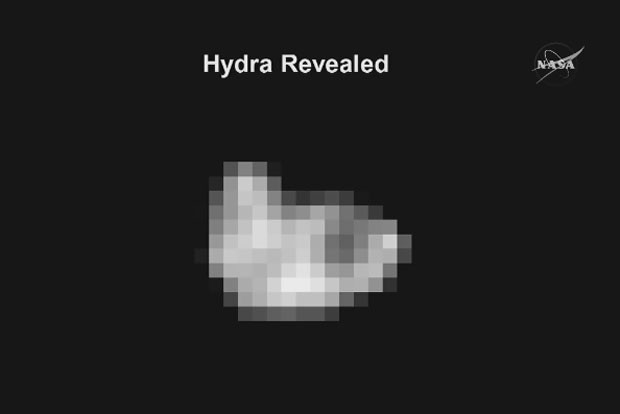 Hidra, uma das luas de Plutão (Foto: Nasa TV/Divulgação)