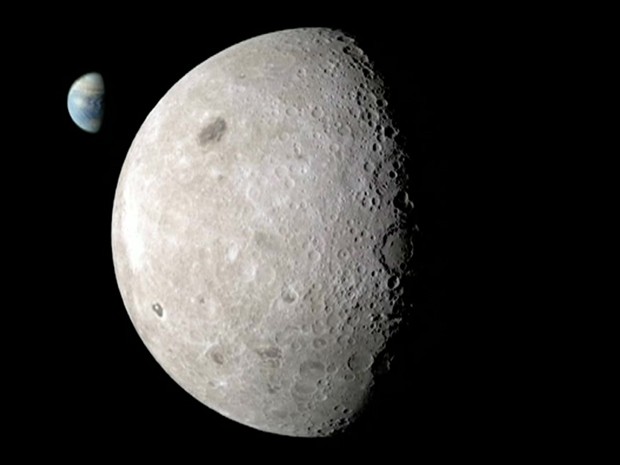 Imagens da Nasa revelam lado oculto da Lua (Foto: Reprodução/BBC)