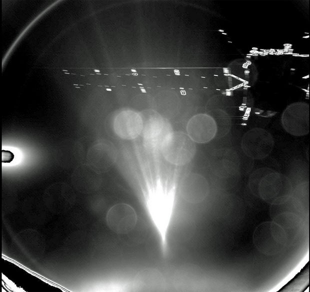 Philae mandou imagem logo após se desprender da Rosetta (Foto: ESA/Rosetta/Philae/CIVA )