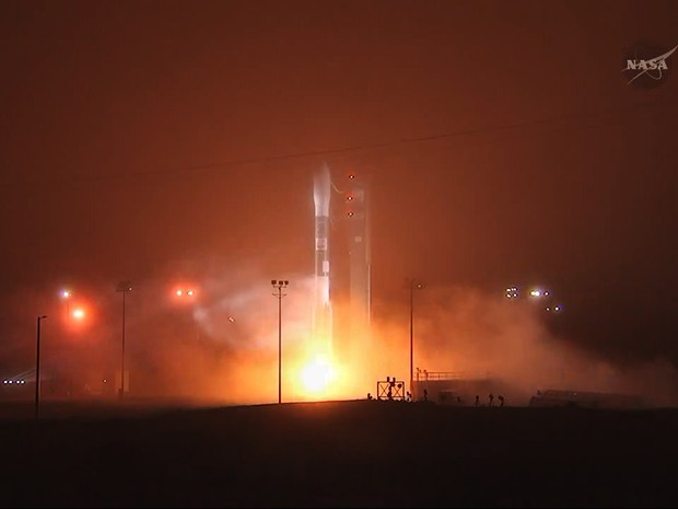 Imagem mostra momento em que foguete decolou da Califórnia com satélite que vai monitorar a quantidade de CO2 na Terra (Foto: Reprodução/Nasa)