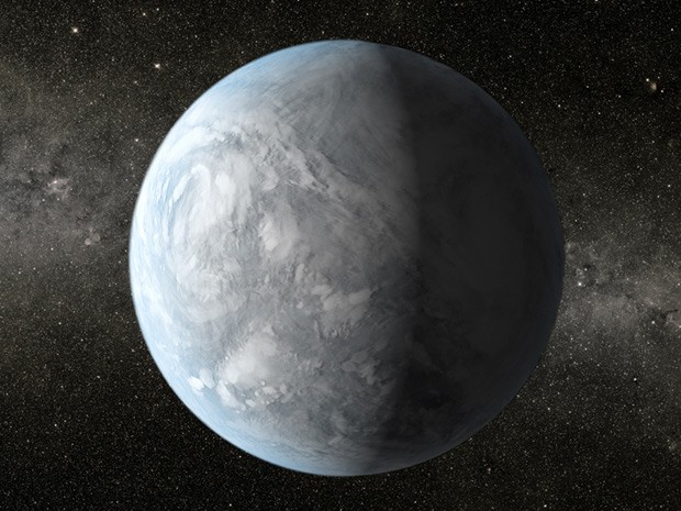  O planeta Kepler-62e é 60% maior do que a Terra e completa a órbita ao redor de sua estrela a cada 122 dias (Foto:  Science@NASA/NASA's Goddard Space Flight Center)