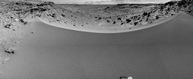 Conjunto de imagens mostra vista panorâmica de Marte feita pelo jipe Curiosity (Foto: Nasa/JPL-Caltech/Reuters)