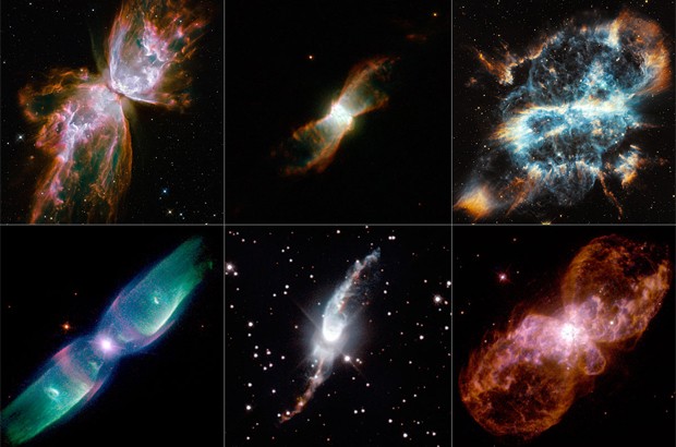 Conjunto de nebulosas planetárias captadas pelo telescópio Hubble (Foto: Nasa)