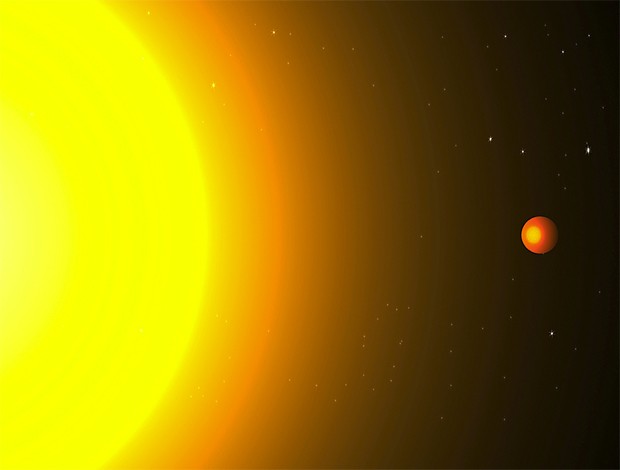 Concepção artística mostra exoplaneta Kepler 78b próximo à estrela (Foto: Divulgação/Cristina Sanchis Ojeda/MIT)