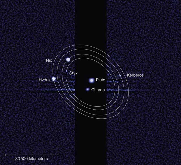 Quarta e quinta luas de Plutão são nomeadas Kerberus e Styx (Foto: NASA, ESA e M. Showalter (SETI Institute))