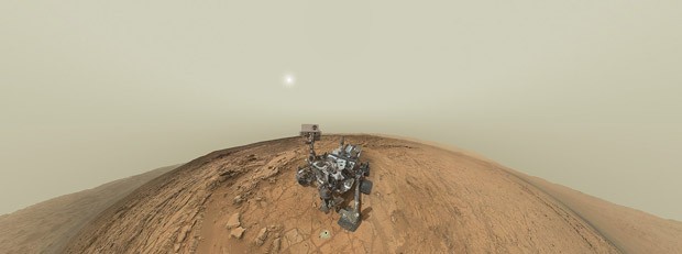 Autorretrato do robô Curiosity divulgado no dia 22 (Foto: Nasa/Divulgação)