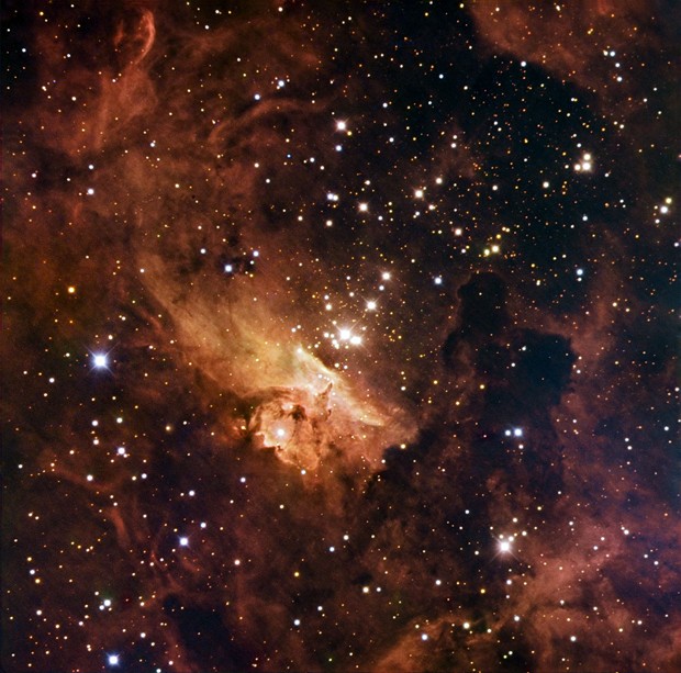 Imagem em luz visível foi obtida por telescópio dinamarquês em La Silla (Foto: ESO/IDA/Danish 1.5 m/ R. Gendler, U.G. Jørgensen, J. Skottfelt, K. Harpsøe)