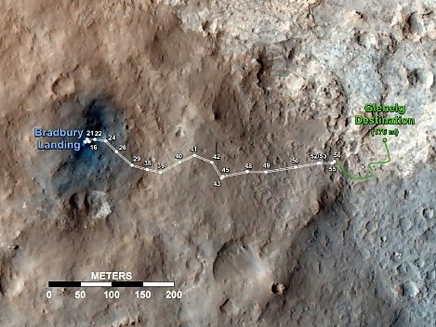 Curiosity localização atual (Foto: Nasa/JPL-Caltech)