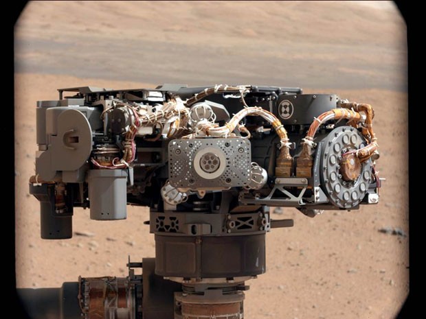 Espectrômetro é a parte do Curiosity responsável por medir substâncias químicas no solo (Foto: Nasa/JPL-Caltech/MSSS)