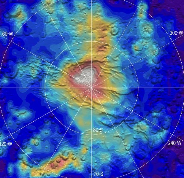 Gelo seco Marte (Foto: Nasa/JPL-Caltech)