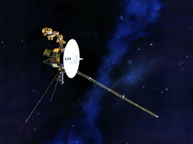 Ilustração da Voyager em sua viagem pelo Sistema Solar (Foto: AP Photo/NASA)