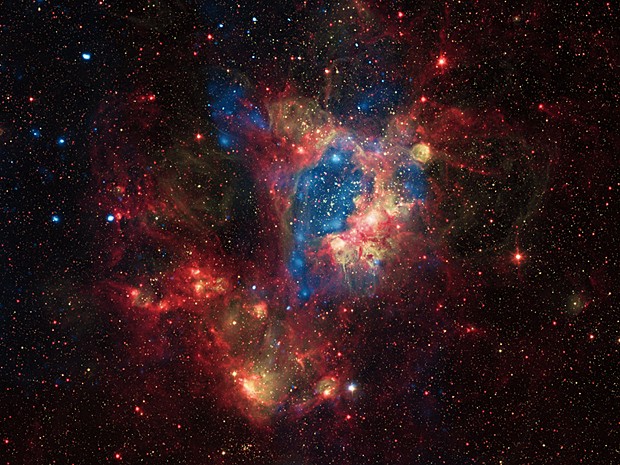 Nebulosa (Foto: Nasa/CXC/U.Mich./S.Oey, IR: Nasa/JPL, Optical: ESO/WFI/2.2-m)