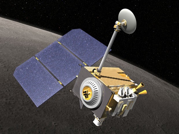 Ilustração mostra como é a sonda lunar LRO (Foto: Nasa)