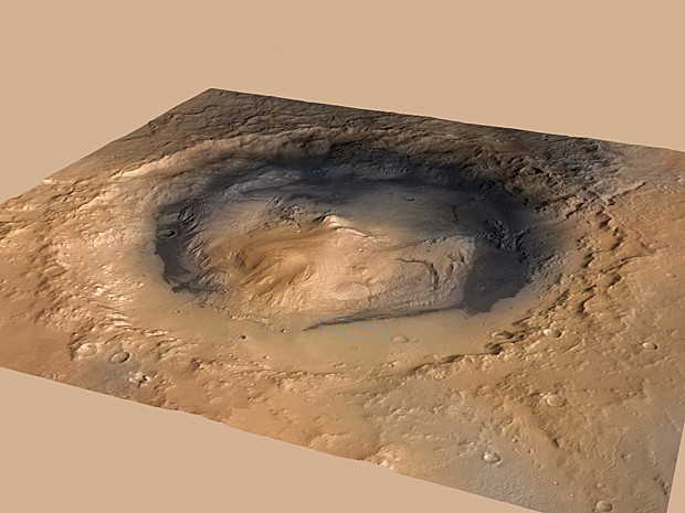 Cratera Gale Curiosity Marte (Foto: Nasa/AP)
