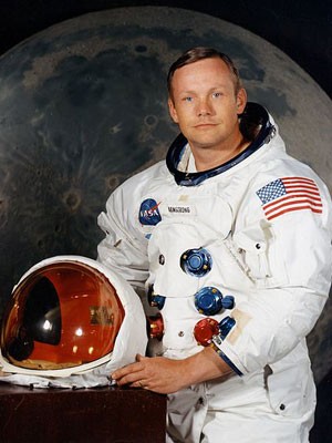 O primeiro homem a pisar na Lua, Neil Armstrong, em 1969. (Foto: Nasa)