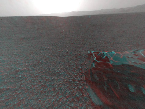 Trás Curiosity 3d marte (Foto: Nasa/JPL-Caltech)