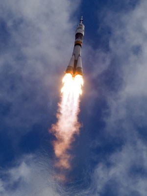 Nave espacial russa Soyuz decolou do Cazaquistão em direção à ISS (Foto: REUTERS/Shamil Zhumatov)