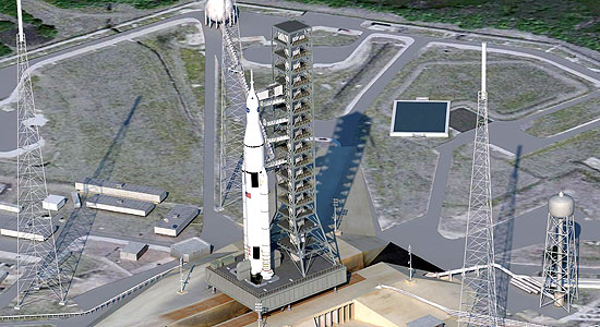 Ilustração mostra como será o novo foguete da Nasa para viagens de longa distância no espaço