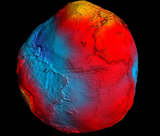 Modelo da gravidade na Terra fornecerá dados oceanográficos e da estrutura interna do planeta
