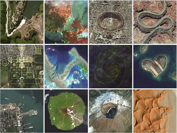 Fotos de satélite feitas em 2013 pela empresa estão em concurso online para eleger a mais bonita (Foto: DigitalGlobe/ Facebook/ Divulgação)