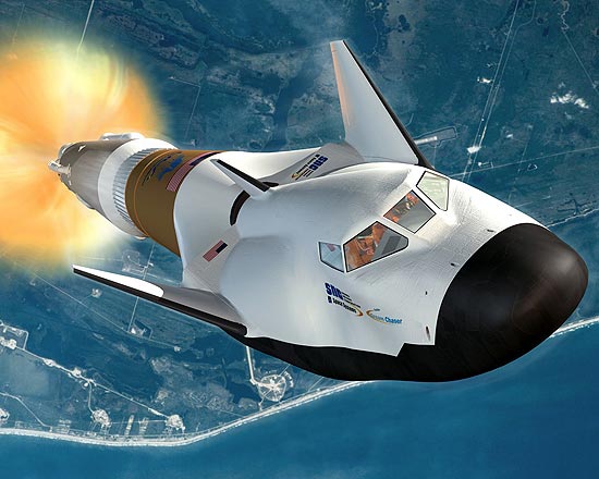 Concepção artística da Dream Chaser, nave da empresa americana Sierra Nevada Space Systems