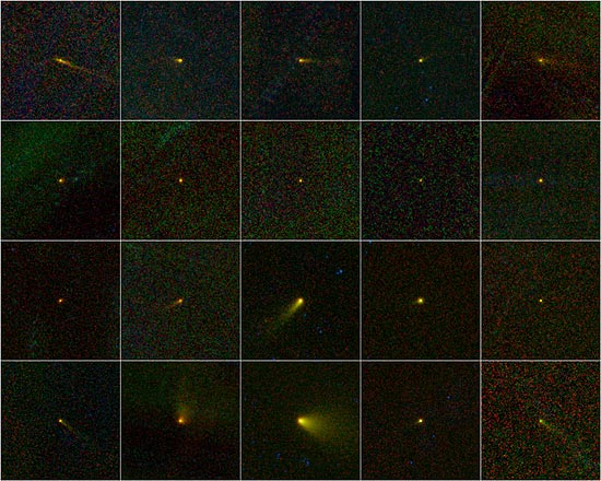 Os 20 cometas fazem parte do trabalho de monitoramento da sonda Wise no espaço